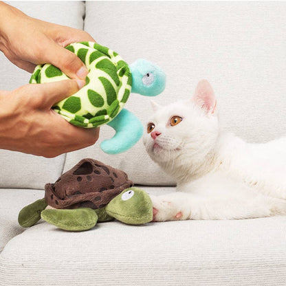 Jouet en forme de tortue sonore en peluche pour chiens de petite et moyenne taille