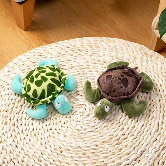 Jouet en forme de tortue sonore en peluche pour chiens de petite et moyenne taille